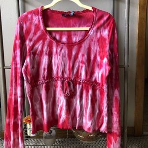 ❗️4 for $20❗️TieDye Blouse with Crochet Detail
